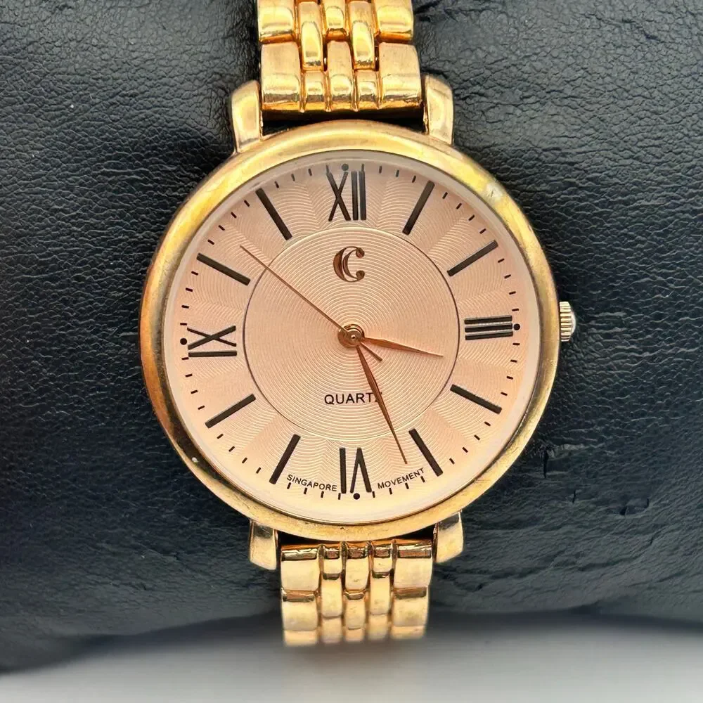 Charming Charlie Rose Gold Stainless Steel Women’s Watch Working New Battery